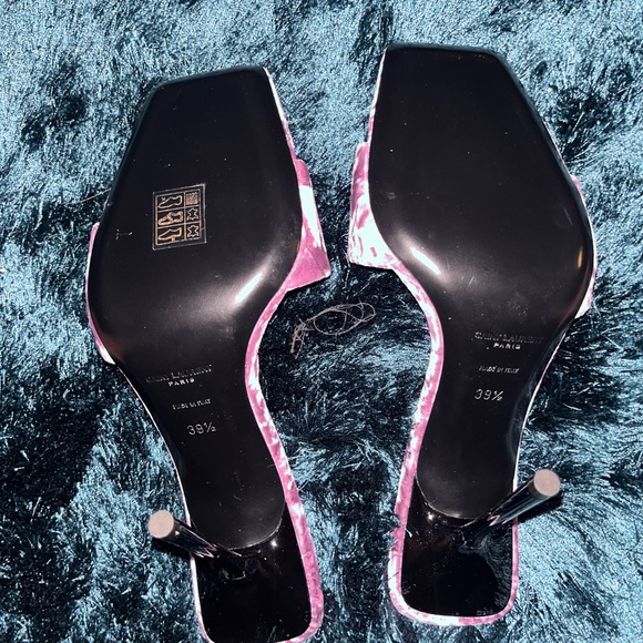 Saint Laurent Baliqua Stiletto Slide Sandals Size 39.5 - Picture 2 of 5